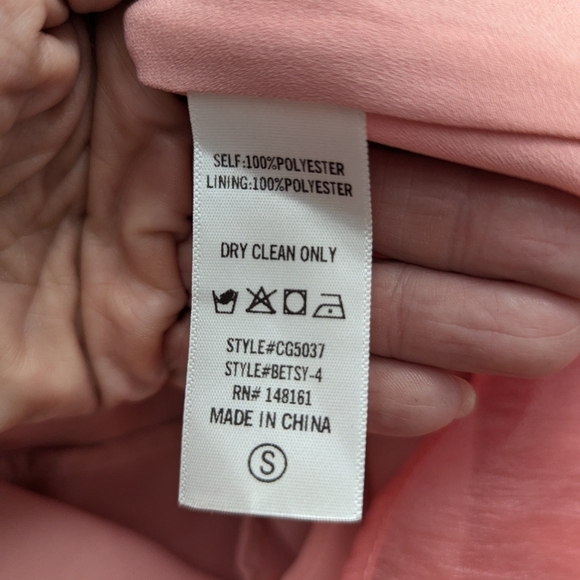 Buddy Love Coral Sheer Baby Doll Flirty Puff Sleeve Mini Fairycore Dress Size S - Picture 4 of 9